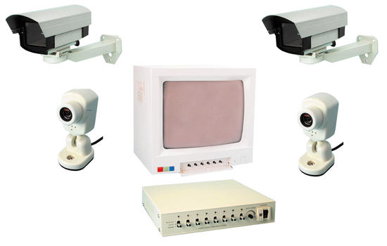 Pack surveillance video 35cm 4 cameras couleur extensible a 8 video surveillance packs surveillance ECLATS DESTOCKAGE