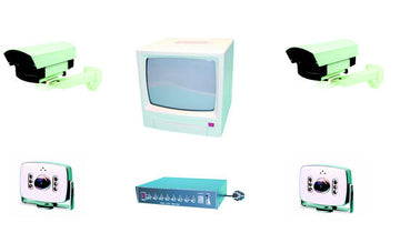 Pack surveillance video 38cm 4 cameras noir/blanc extensible a 8 video surveillance packs ECLATS DESTOCKAGE