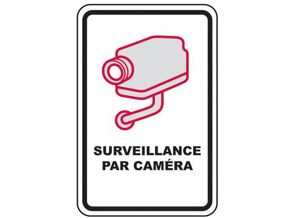 Panneau avertissement videosurveillance plaque signalitique à visser cctvwarfr 30x21cm camera ECLATS DESTOCKAGE