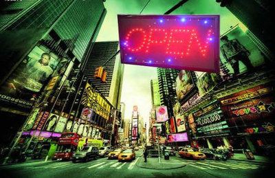 Panneau led affichage 48 x 25 x 3cm open enseigne lumineuse magasin 110v 220v 230v 240v ECLATS DESTOCKAGE