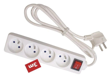 parafoudre 4 prises avec interrupteur et cable 3m ECLATS DESTOCKAGE