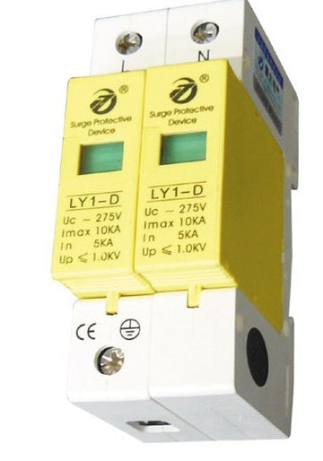 Parafoudre modulaire bipolaire type 3 10ka rail din 275v 220v surtension parasurtenseur ly1 d10 2p ECLATS DESTOCKAGE