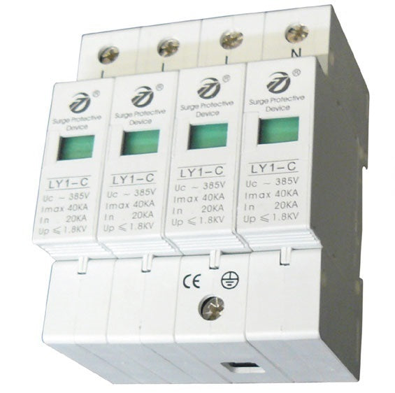 Parafoudre triphasé à modules débrochables 4 pole type 2 40ka 380v ECLATS DESTOCKAGE
