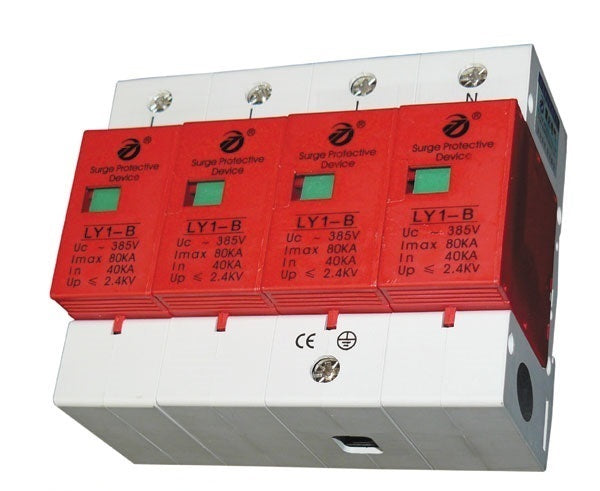 Parasurtenseur triphasé 385v/420v 4 p 380v type 1 80ka parafoudre  haute capacite rail din ECLATS DESTOCKAGE