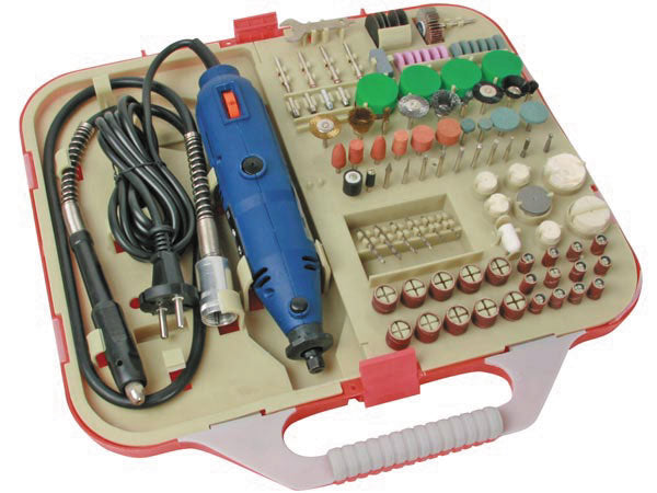 Perceuse de precision electrique 220v 135w et jeu de gravure 162 pcs velleman vthd05 ECLATS DESTOCKAGE
