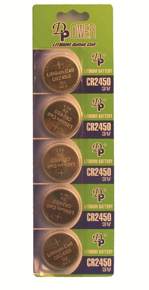 Pile lithium 3vcc 550mah (5 pcs cr2450) 3v bouton alimentation ECLATS DESTOCKAGE