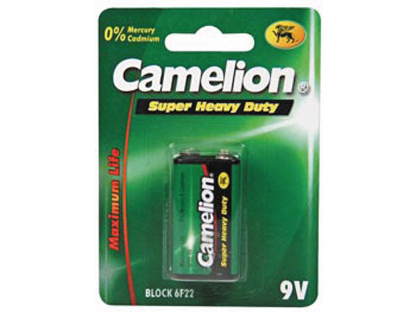 Pile zinc carbone green e block 9v 400mah 6f22c camelion verte 6lf22 am6 6lr61 1604a 522 mn1604 ECLATS DESTOCKAGE