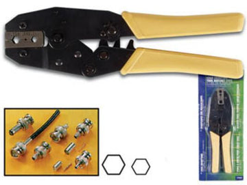Pince a sertir fiche bnc tnc n f cables coaxiaux sertit connecteurs vtbnc ECLATS DESTOCKAGE