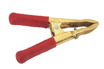 Pince crocodile bronze metal rouge charge 300a 400a pour cable cordon de demarrage batterie auto ECLATS DESTOCKAGE