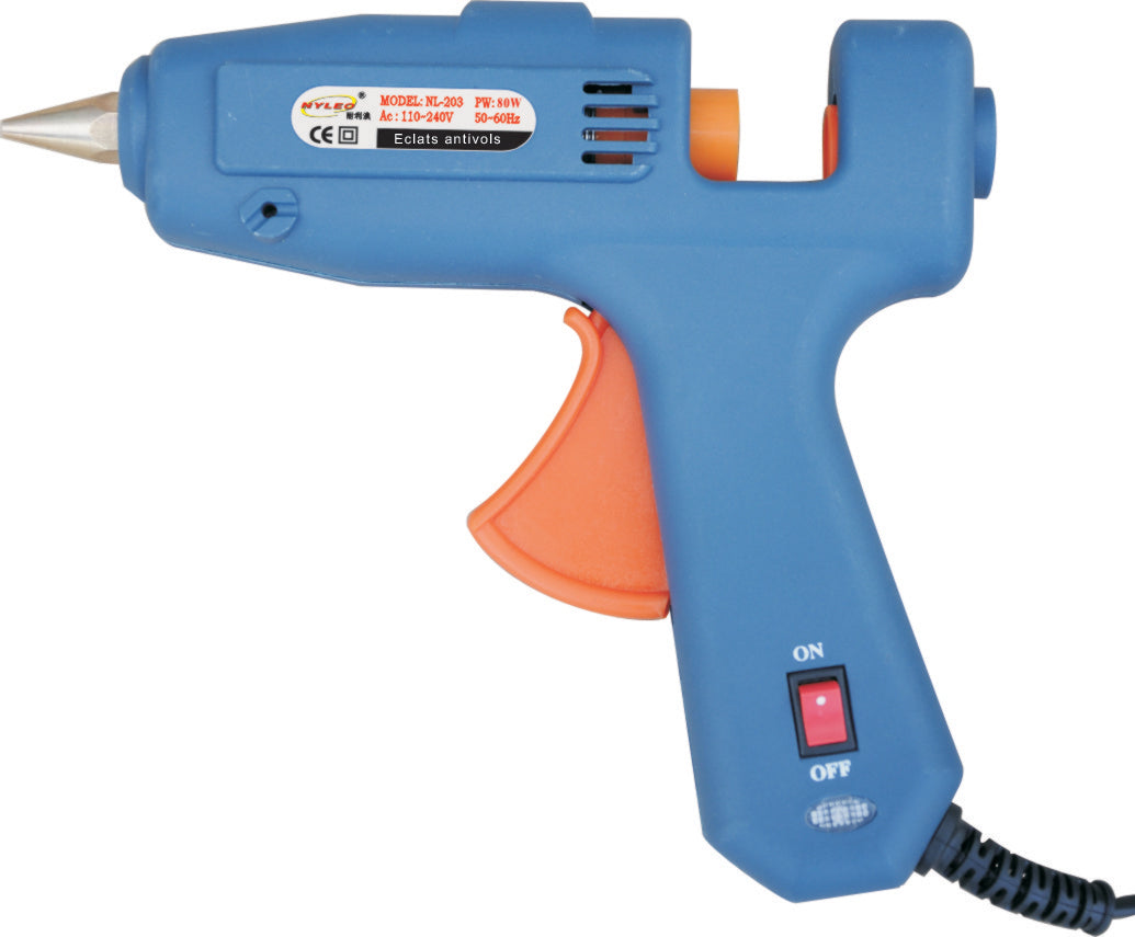 Pistolet a colle pro 220v 80w 11mm nl203 temperature reglable support integre ECLATS DESTOCKAGE