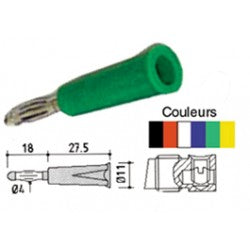 Pjp fiche contact banane male ø 4mm bleu co1060b 2311128 ECLATS DESTOCKAGE