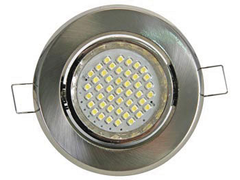 Plafonnier eclairage encastrable 220v 3w 45 led spot encastre lampl45cw blanc ip44 basse conso ECLATS DESTOCKAGE