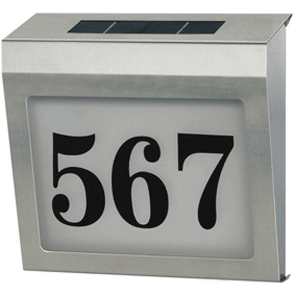 Plaque de numerotation rue rétro éclairée étanche bn house02 a energie solaire brennenstuhl ECLATS DESTOCKAGE