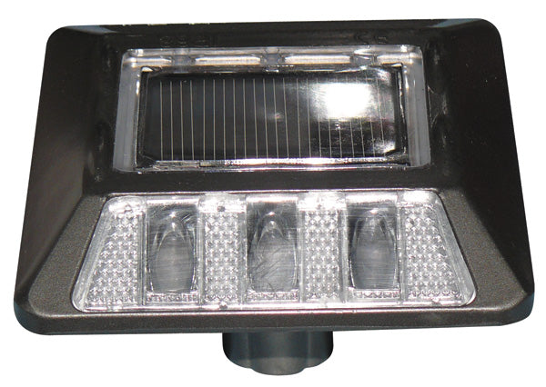 Plot routier aluminium encrage balisage solaire 6 led clignotante eclairage lumineux ip66 xh-s108 ECLATS DESTOCKAGE
