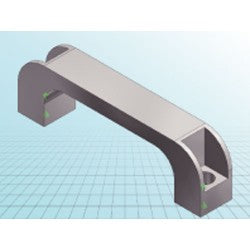 Poignée noire longueur 139 mm pour profilés alu fraisage cnc chassis structure meuble haapp65x139 ECLATS DESTOCKAGE