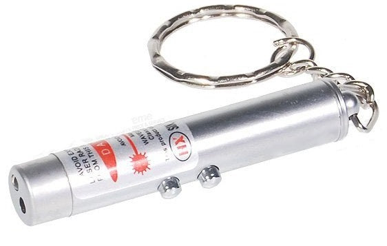 Pointeur laser 2 en 1 poche faisceaux rouge 150m torche lumiere blanche porte clef lazer ECLATS DESTOCKAGE