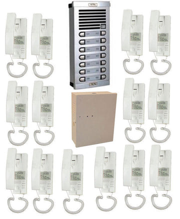 Portier phonique 14bp complet (câble à rajouter) interphone 14 logements audio collectif immeuble ECLATS DESTOCKAGE
