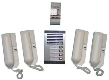 Portier phonique 4bp complet (câble à rajouter) interphone portier audio collectif immeuble ECLATS DESTOCKAGE
