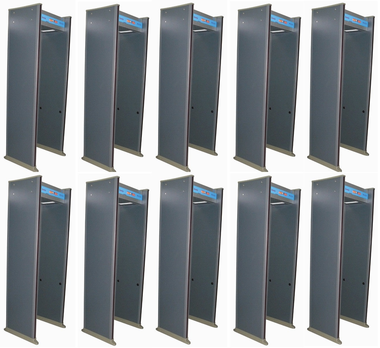 10 Portiques detecteur metaux 6 zone etanche pour exterieur aeroport comptage securite exposition cirque ECLATS DESTOCKAGE
