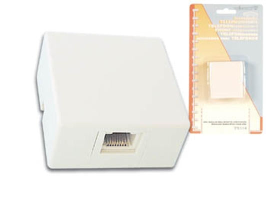 Prise murale informatique modulaire 8p8c rj45 tcu14 socle mur telephone internet reseau ECLATS DESTOCKAGE