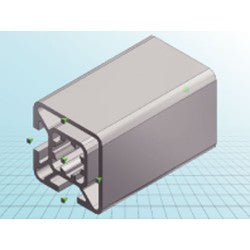 Profilés alu 2 rainures 100x3x3 cm type f fraisage cnc chassis structure meuble haap30x30e-2f-1m ECLATS DESTOCKAGE