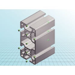 Profilés alu 6 rainures 100x4x8 cm type e fraisage cnc chassis structure meuble haap40x80-6e-1m ECLATS DESTOCKAGE