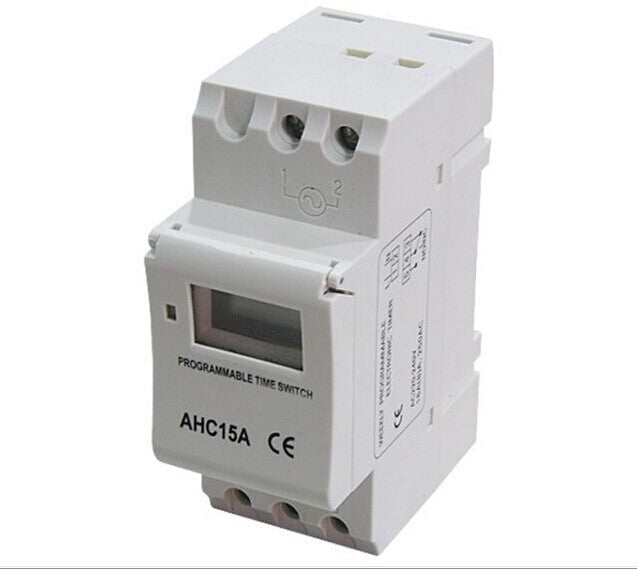 Programmateur 2200w 220v interrupteur horaire rail din horloge hebdomadaire 230v ECLATS DESTOCKAGE