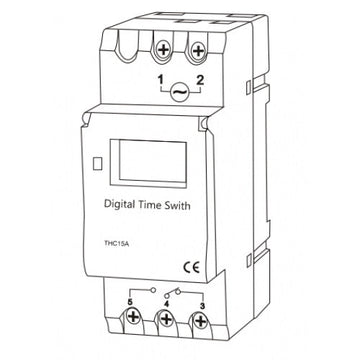 Programmateur 2200w 230v 220v horaire interrupteur din rail horloge hebdomadaire ECLATS DESTOCKAGE