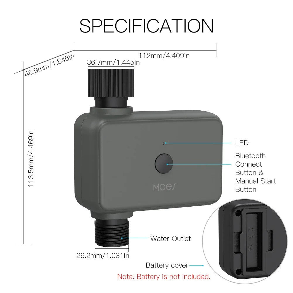 Programmateur eau WiFi Bluetooth arrêt minuterie jardin contrôleur Alexa Google Assistant SmartLife ECLATS DESTOCKAGE
