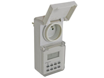 Programmateur hebdomadaire e305wo 220v etanche ip44 230v minuteur electrique horaire minuterie ECLATS DESTOCKAGE