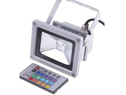Projecteur 10w étanche rgb a led 220v telecommande ECLATS DESTOCKAGE