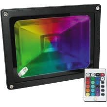 Projecteur led étanche r/g/b 85-265v 20w + télécommande ECLATS DESTOCKAGE