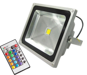 Projecteur led rgb ip65 étanche 50w telecommande ECLATS DESTOCKAGE