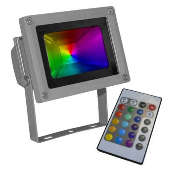 Projecteur rgb a led étanche 220v 10w telecommande ECLATS DESTOCKAGE