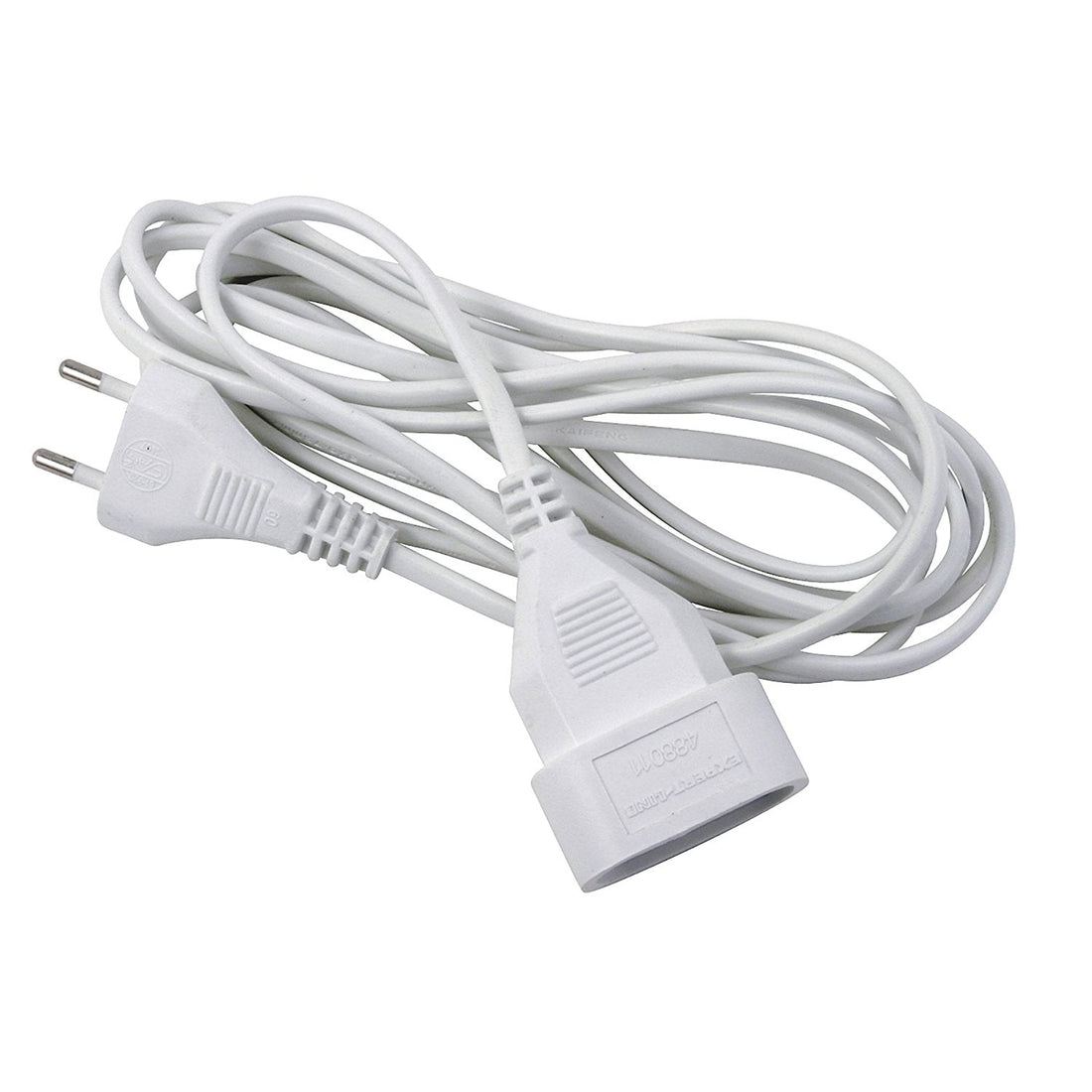 Prolongateur rallonge electrique 10m blanc 488051 cordon secteur 6a 2 x 0.75 ECLATS DESTOCKAGE