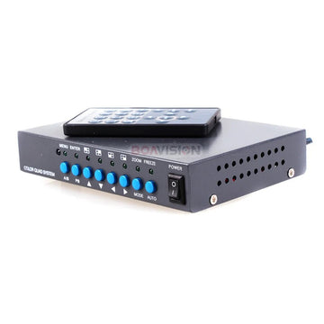 quad couleur 4 cameras quadravision quadra processeur télécommande video surveillance cctv vsp4c ECLATS DESTOCKAGE