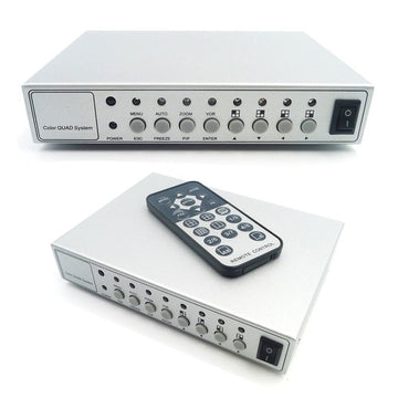 Quadravision 4 cameras couleur quadra processeur télécommande video surveillance ECLATS DESTOCKAGE