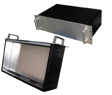 Rack profondeur 350mm hauteur 1 unites facade couleur alu sans poignes a monter ECLATS DESTOCKAGE