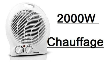 Radiateur chauffage soufflant chaud puissances 2000w 1000w hiver ECLATS DESTOCKAGE