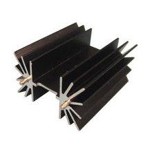 Radiateur dissipateur thermique Alu noir 8.5deg w ml97 to220 50mm x 43mm x 25mm ECLATS DESTOCKAGE