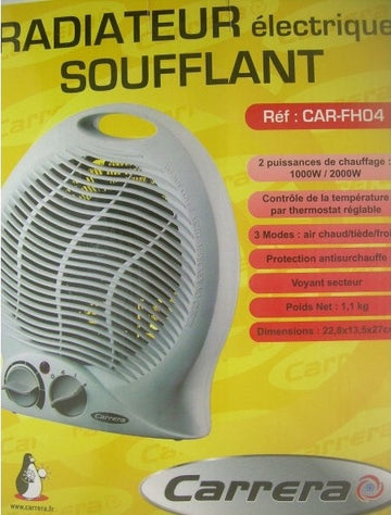 Radiateur soufflant chaud chauffage d appoint pour hiver 1000w 2000w ECLATS DESTOCKAGE