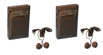 2 Recepteur poste radio am/fm analogique de poche avec ecouteurs Style Rétro 2 Band mp238 ECLATS DESTOCKAGE