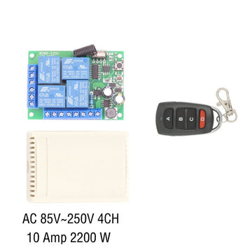 Recepteur radio 220v 4CH 4 canaux + 1 Telecommande Sans Fil Commutateur Lumiere Relais 433Mhz ECLATS DESTOCKAGE