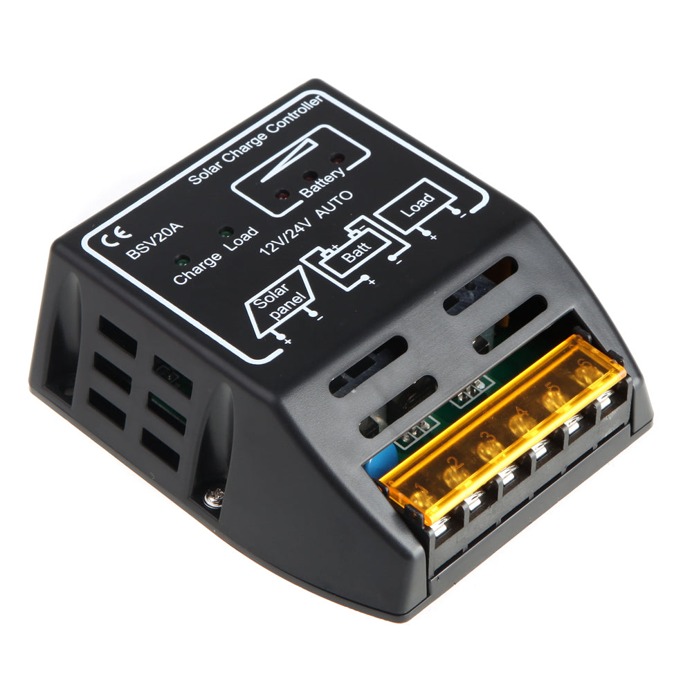 Regulateur charge 20a 12v 24v 240w cmp controleur courant regulation auto cellule solaire ECLATS DESTOCKAGE