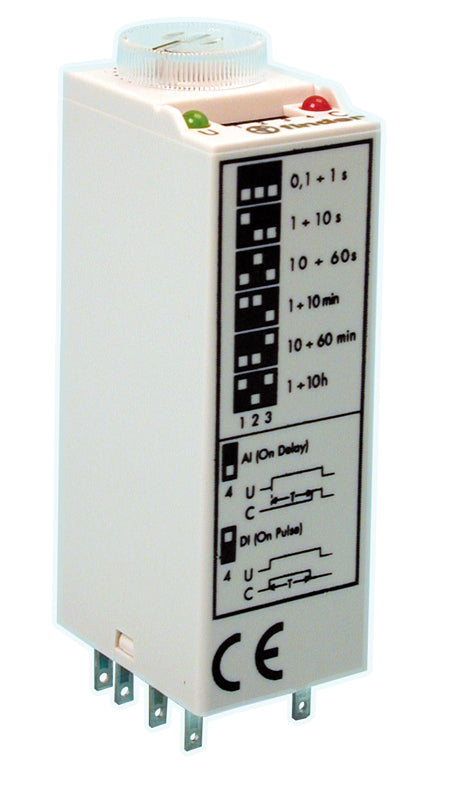 Relais 12v 10a temporisé 10 sec 20 sec 1 min 3 min 10min 1h 2 no/nf 10a/250v en travail ou en repos ECLATS DESTOCKAGE
