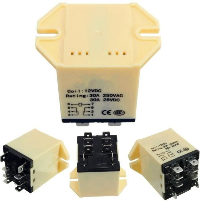 Relais de puissance 12v 20a 25a 30a JQX-30F JQX-12F-2Z DC 12V  8 broches ECLATS DESTOCKAGE