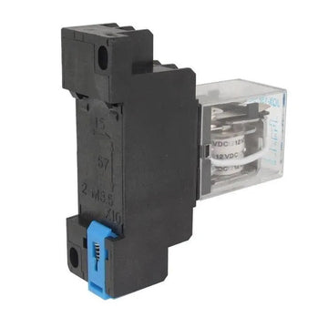 Relais electrique 12v 10a 12vcc vr10hd122c bobine 160 ohms 2 inverseurs com/no/nc 220vca + support ptf08a ECLATS DESTOCKAGE