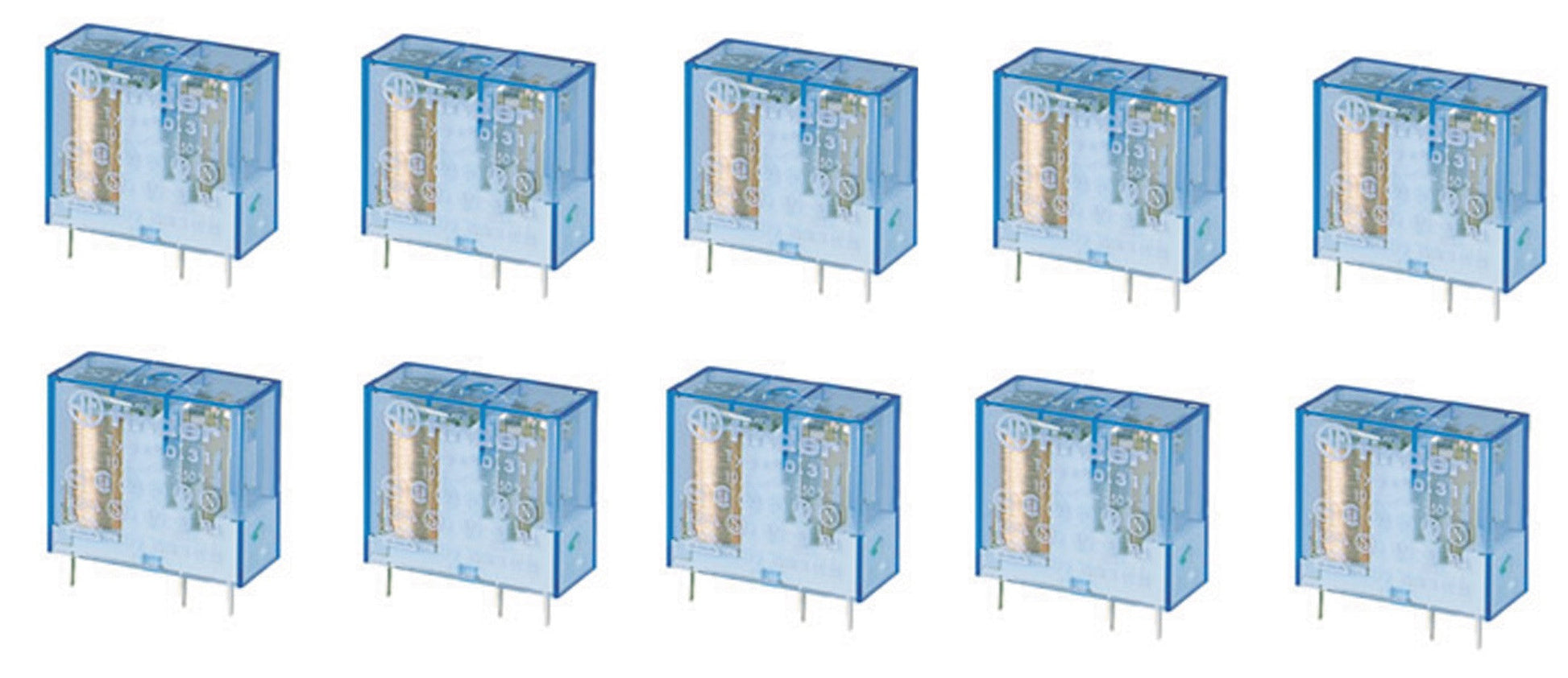 10 Relais electrique 24v cc finder serie 40 24vdc 16a (5mm) rlf4061-9024 ECLATS DESTOCKAGE