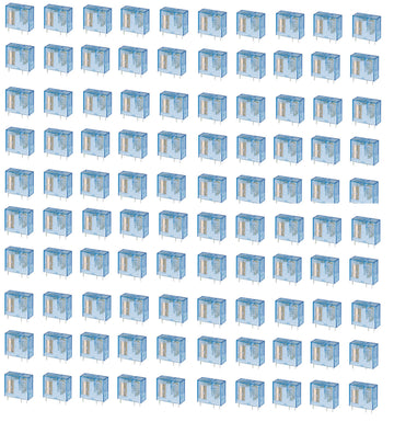 100 Relais electrique 24v cc finder serie 40 24vdc 16a (5mm) rlf4061-9024 ECLATS DESTOCKAGE