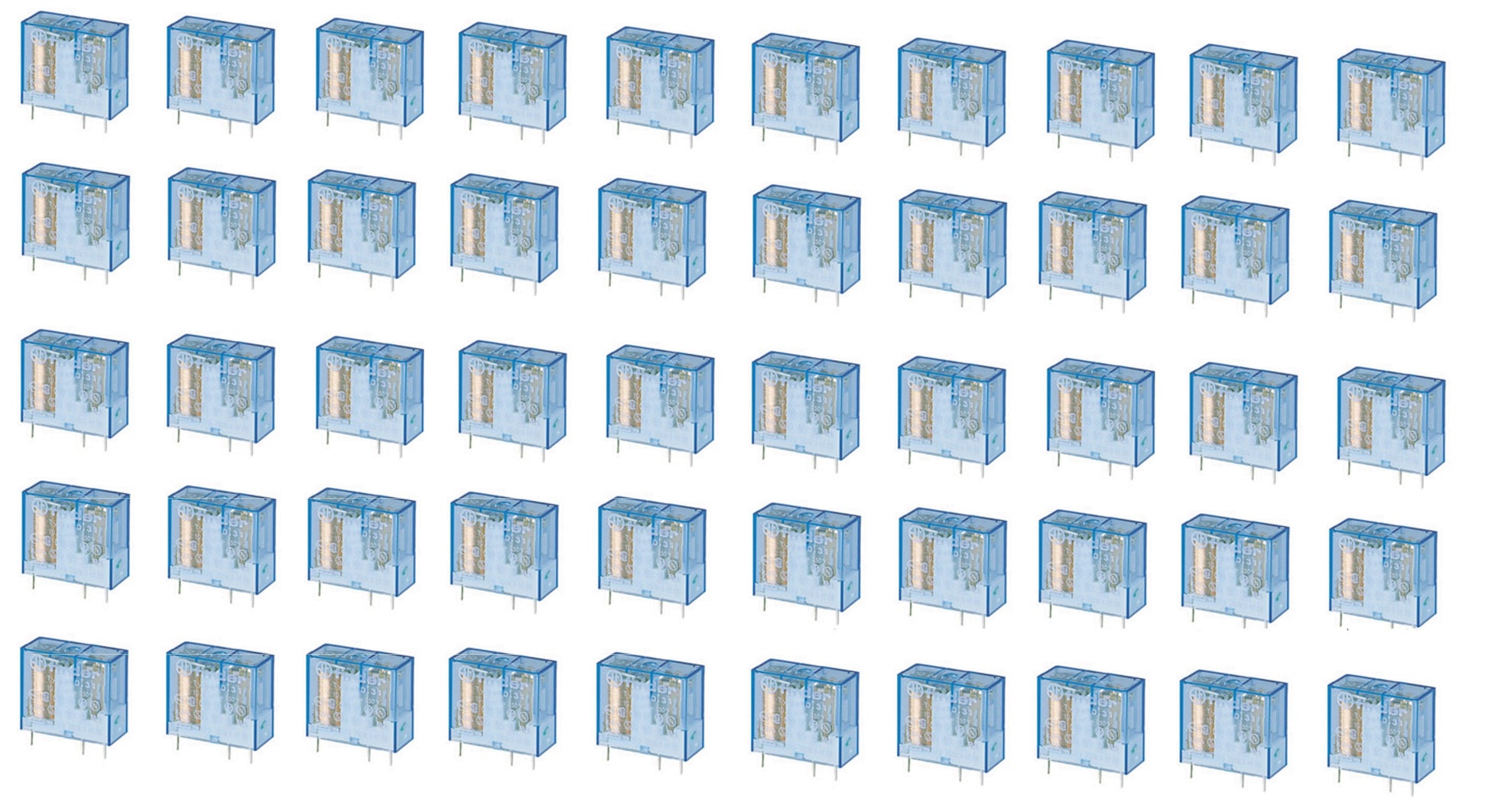 50 Relais electrique 24v cc finder serie 40 24vdc 16a (5mm) rlf4061-9024 ECLATS DESTOCKAGE